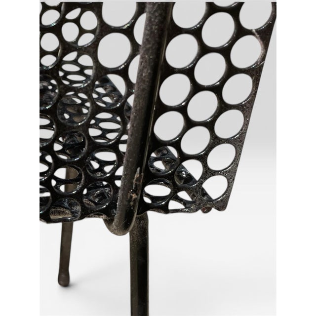 1950s 1950s Midcentury Metal Telephone Stand For Sale - Image 5 of 5