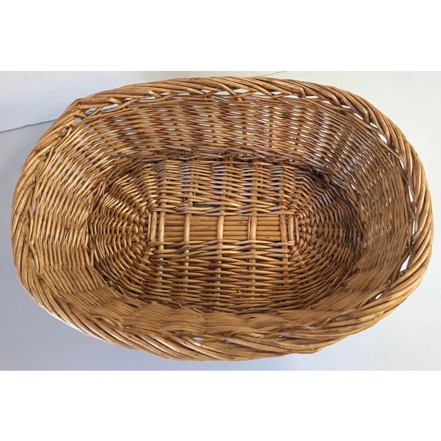 Vintage Oval Woven Basket | Chairish