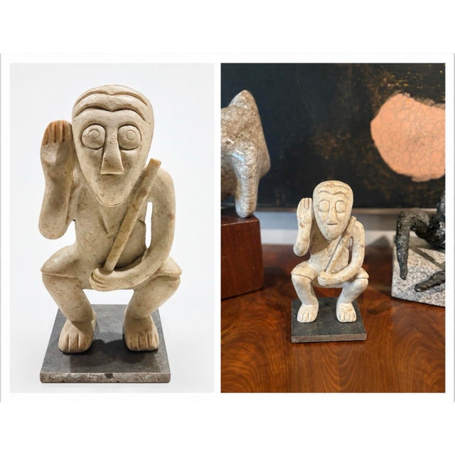 Stone Monkey in the Style of the Ming Dynasty Period, 8” High For Sale - Image 10 of 10