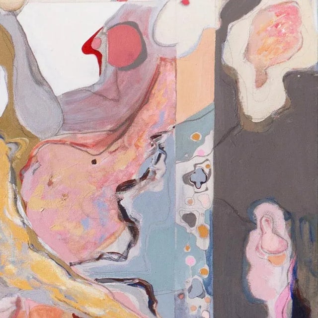 Cream 'Figurative Abstract' by Suzanne Gertz, Woman Artist, Art Institute of Chicago, San Bernardino For Sale - Image 8 of 12