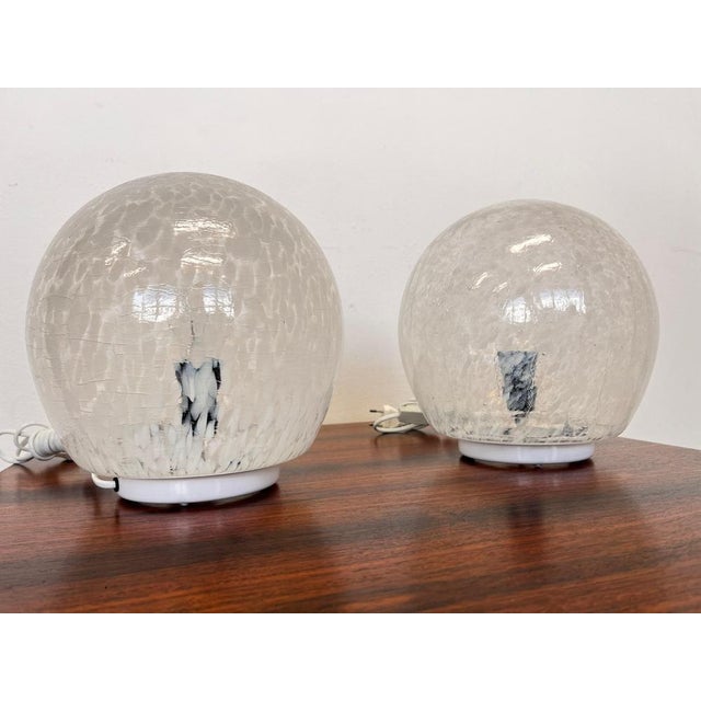 Mid-Century Art Glass Table Lamps, Former Czechoslovakia, 1980s, Set of 2 For Sale - Image 3 of 8