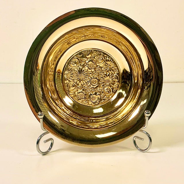 Gold Mid 20th Century Hollywood Regency Chippendale Gold-Plated Candy Dish. For Sale - Image 8 of 10