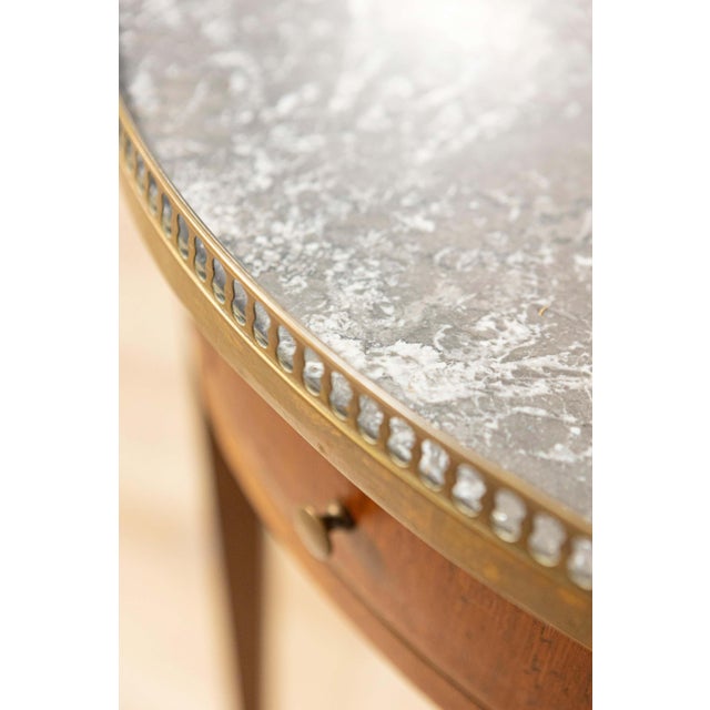 Brown French 20th Century Louis XVI Style Bouillotte Table For Sale - Image 8 of 8