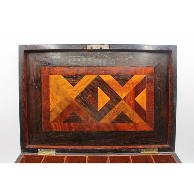 English Circa 1780-1800 English George III Work Box For Sale - Image 3 of 9