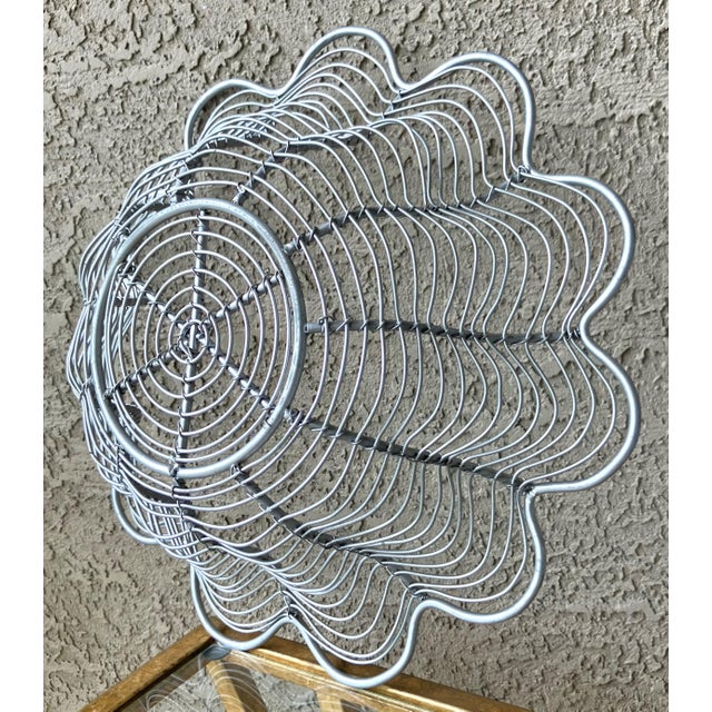 Late 20th-Century Industrial Chic Lotus Flower-Shaped Steel Wirework Centerpiece Bowl For Sale - Image 14 of 18