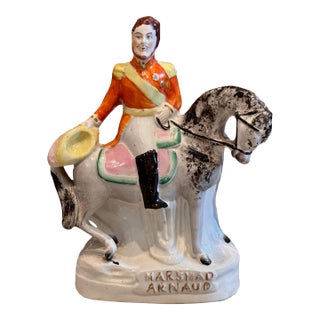 Mid 19th Century Staffordshire Soldier on Horse For Sale