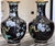 Metal Made in Japan Cloissonne Vases - A Pair For Sale - Image 7 of 9