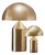 Large and Small Atollo Gold Table Lamps by Vico Magistretti for Oluce, Set of 2 For Sale