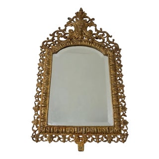 Antique Napoleon III Bronze Mirror, 1950 For Sale
