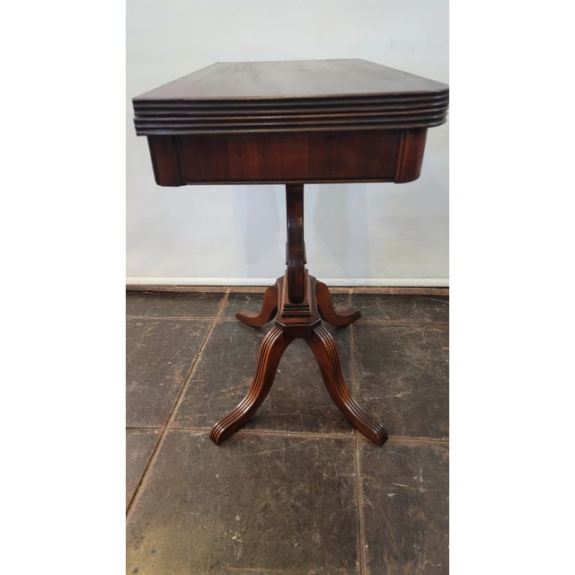 Antique 1920s Mahogany Duncan Phyfe Game Table Harp Style American ...