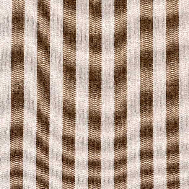 Schumacher SAMPLE - Schumacher Hanson Indoor/Outdoor Stripe Narrow Fabric In Brown For Sale - Image 4 of 4