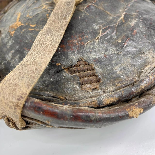 Early 20th Century Mesob Lidded Leather Wrapped Lunch Basket Ethiopia For Sale - Image 4 of 10