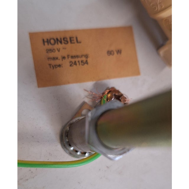 Vintage Ceiling Lamp with Patinated Metal Mounting and Pink Marbled Glass Shade by Honsel, 1990s For Sale - Image 10 of 11