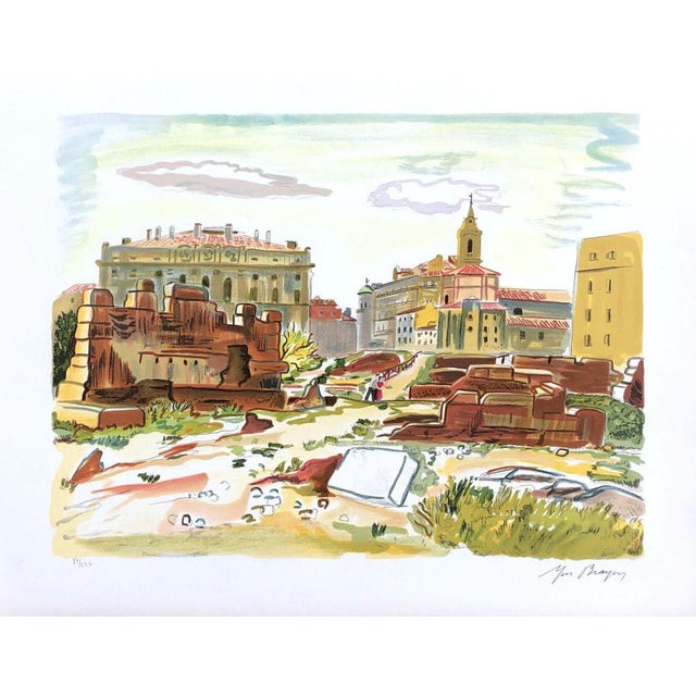 Yves BRAYER (1907-1990) The excavations of Massalia: The dust of time, 1974 Lithograph Signed in pencil lower right...