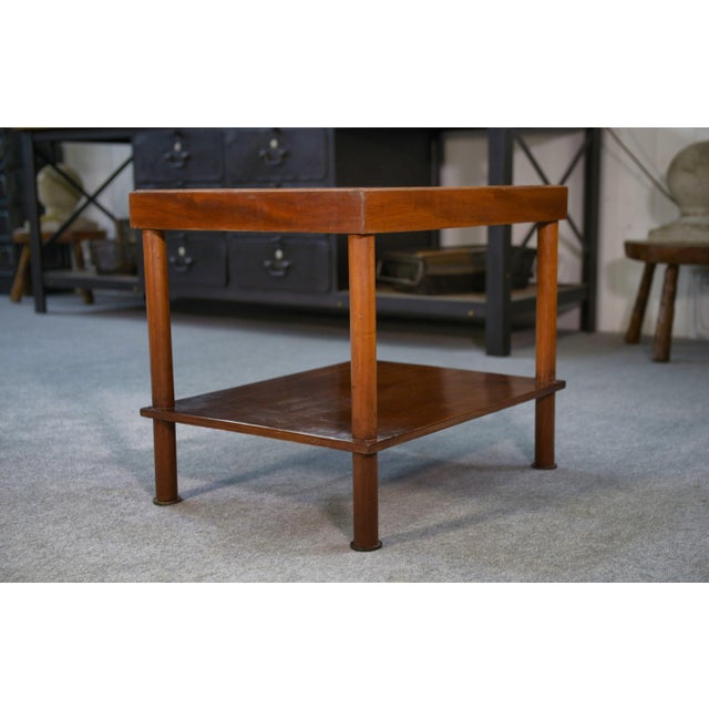 1940s Art Deco Side Table in Varnished Wood, 1940s For Sale - Image 5 of 10