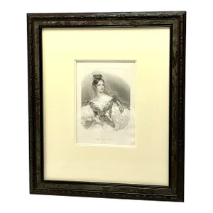 Mid 1800s Original Copper Engraving the Lady Adeline