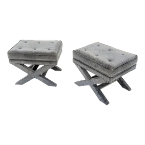 Billy Baldwin Vintage X-Benches - A Pair