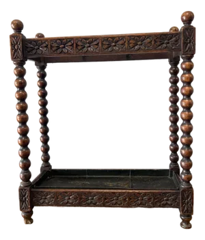 Antique English Oak Umbrella and Stick Stand