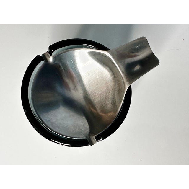 Glass Tourmaline Tilting Ashtray in Glass and Stainless Steel by Wilhelm Wagenfeld for WMF, Germany, 1950s For Sale - Image 7 of 13