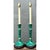 Metal Vintage Green Lacquered Candlestick Table Lamps - Pair For Sale - Image 7 of 12