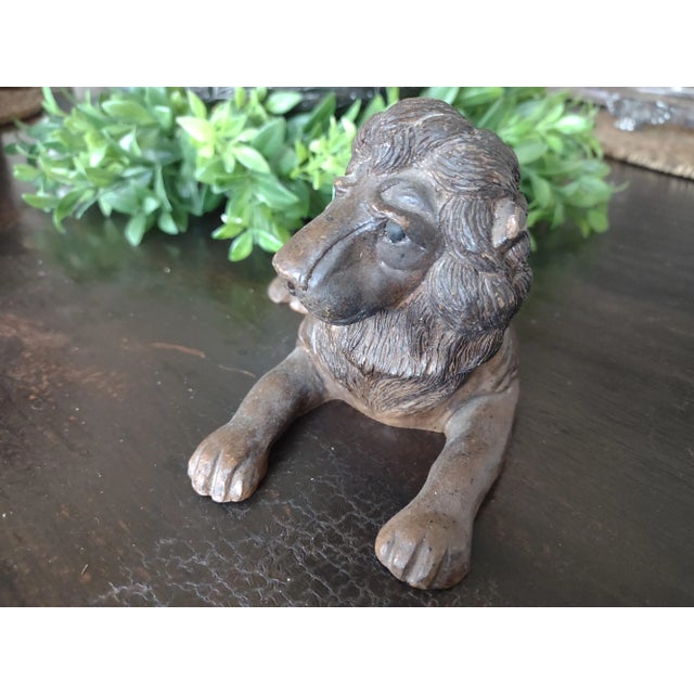 Vintage 1970s Resin Lion Statue | Chairish