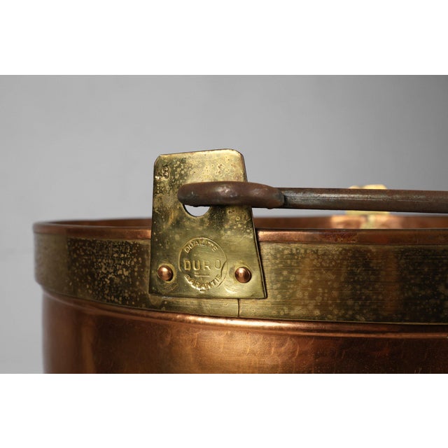 Mid-Century Modern Large Rustic Red Copper Kettle with Handle, France, 1850s For Sale - Image 3 of 12