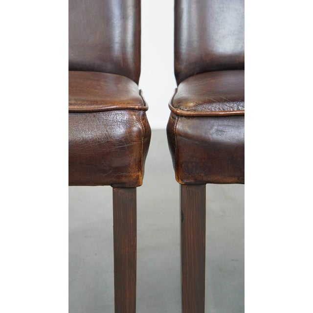 Sheep Leather Dining Room Chairs, Set of 6 For Sale - Image 11 of 14