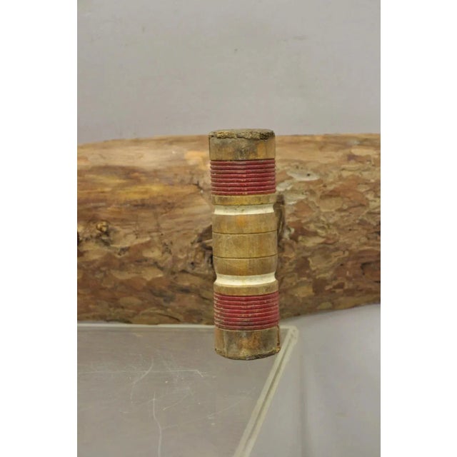 Wood Vintage Farmhouse Croquet Mallet Repurposed Wall Hook Hat Coat Rack Shelf Holder For Sale - Image 7 of 10