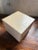 1980s Motivated Seller: 1980s Postmodern Beige Cube Table on Chrome Feet For Sale - Image 5 of 13