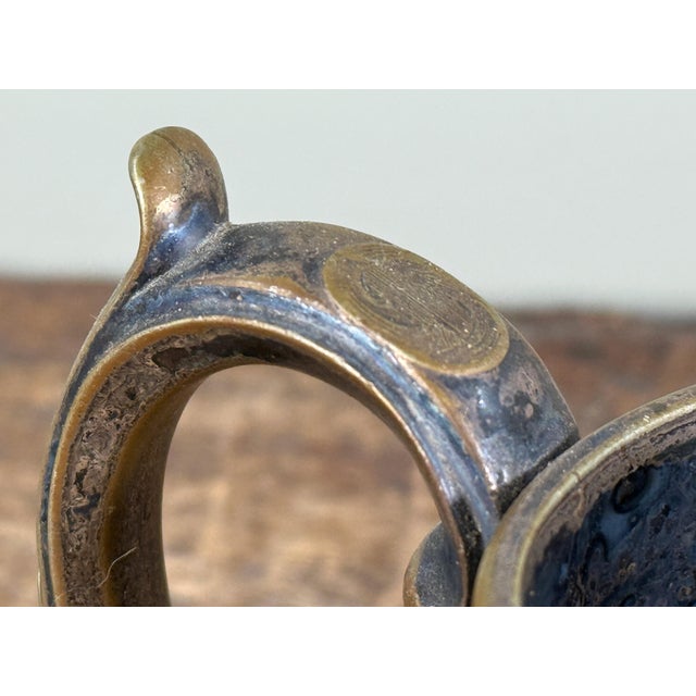 Blue Victorian Silverplate Tankard Mug by George Richmond Collis With Engraved Monogram For Sale - Image 8 of 10