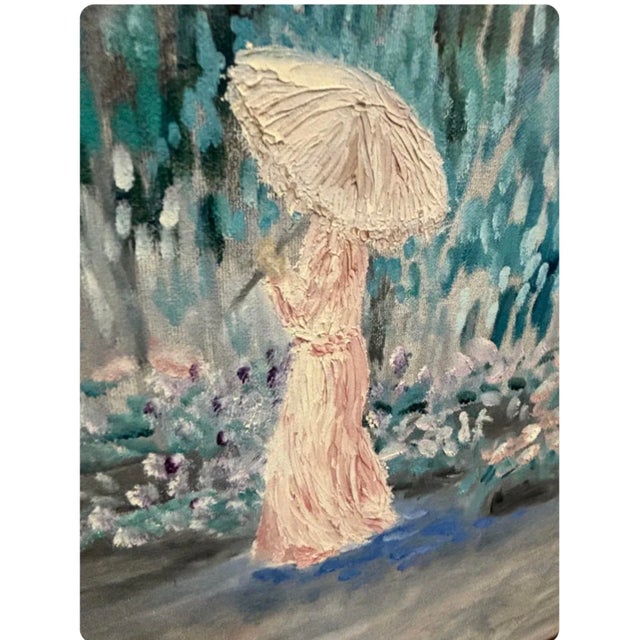 1980s Marjolyn Van Der Hart First-Year Impressionist Oil Painting, 1988 For Sale - Image 5 of 8