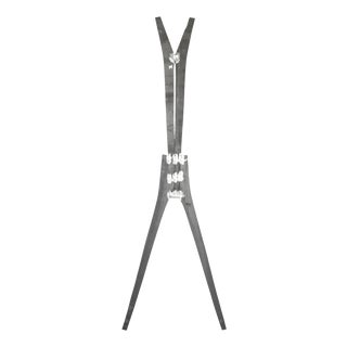 Signes Double Wall Sculpture in Natural Steel by Jean-Baptiste Van Den Heede For Sale