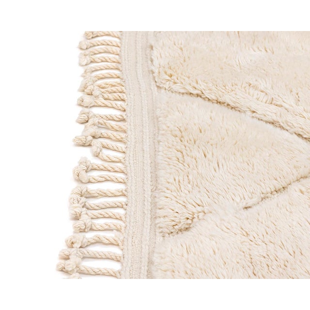 Ivory Hand-Knotted Wool Rug by Azele Studio For Sale - Image 8 of 11