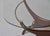 Wood Italian Mid-Century Sculptural Walnut and Brass Cocktail Table With Triangular Glass Top For Sale - Image 7 of 11