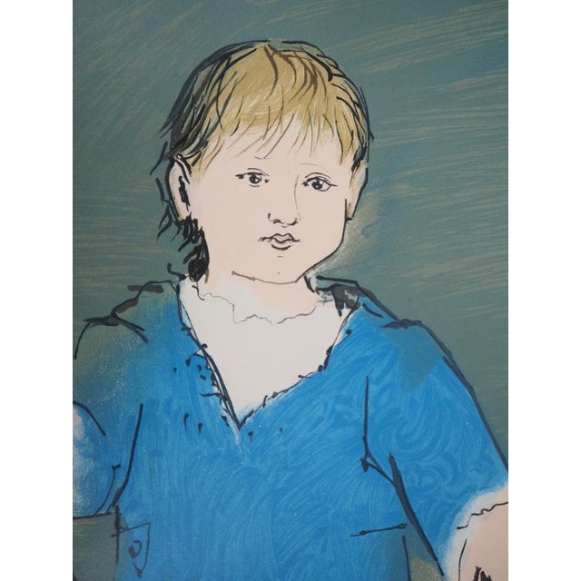 After Pablo Picasso, Child and Lamb, 1996, Color Lithograph For Sale - Image 6 of 11