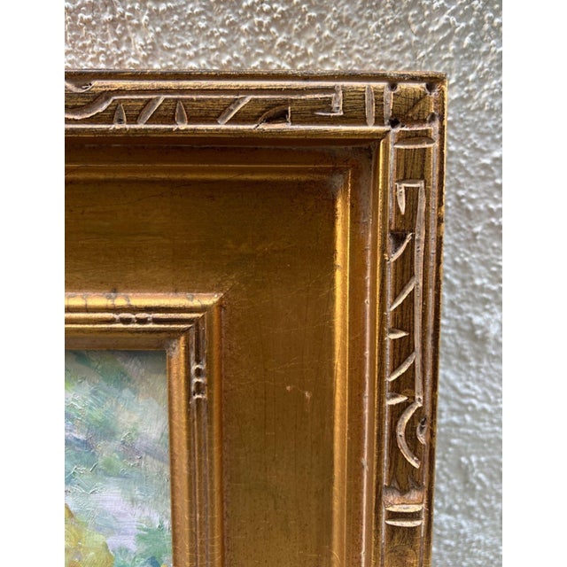 Blue Framed Original Impressionist Landscape, Signed Lynn Gertenbach For Sale - Image 8 of 10