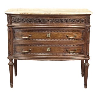19th Century French Louis XVI Walnut Commode For Sale