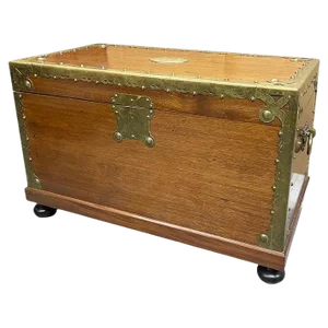 Antique Camphor Wooden Chest with Brass, 1784