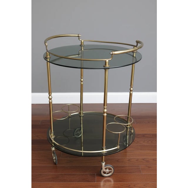 Vintage Brass Serving Trolley, 1970s For Sale - Image 13 of 13