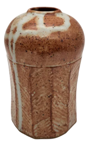 Mid 20th Century Studio Pottery Chevron Pattern Pot