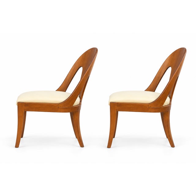 Mid-Century Modern Vintage Spoonback Chairs - A Pair For Sale - Image 3 of 4