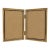 Vintage Gold-Tone Metal Hinged Double Picture Frame With Glass, 5 X 7 For Sale