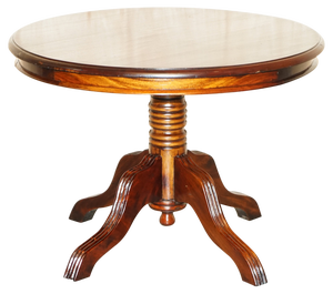 Large Vintage Hardwood Side Table Medium Coffee Table, 1950s