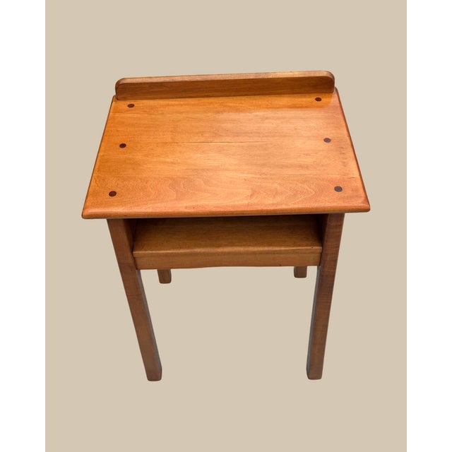 Arts & Crafts Vintage Hand Made Cherry Writing Desk For Sale - Image 3 of 7