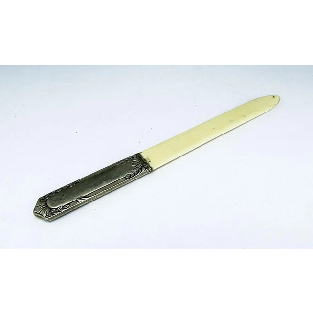 Metal Art Nouveau Figurative Letters Knife, France, 1890s For Sale - Image 7 of 11