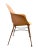 Mid-Century Modern Vintage Armchair in Salmon Pink on Bronze Toned Eiffel Base For Sale - Image 3 of 10