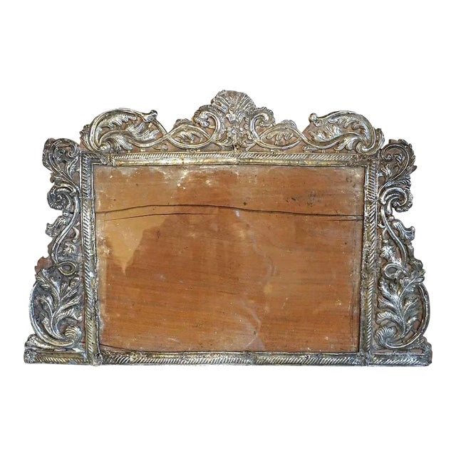 18th Century Indo-Portuguese Baroque Silver Mounted Frame For Sale