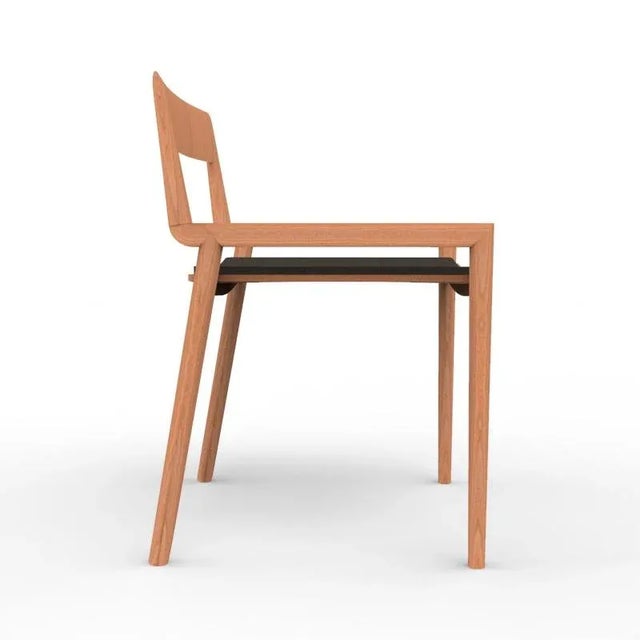 Contemporary Collector Nihon Dining Chair in Black Fabric and Smoked Oak by Francesco Zonca Studio For Sale - Image 3 of 5