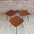 Set of 3 Vintage Teak and Steel Stools, 1950s Danish Design