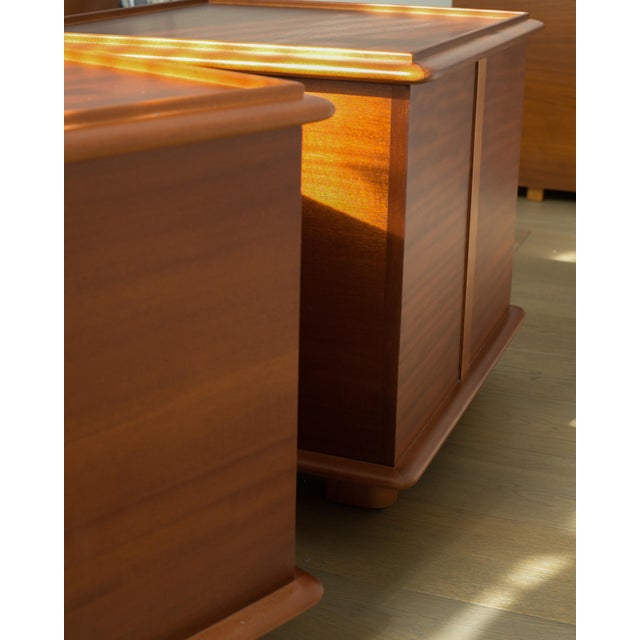 Wood 1945 Paul Frankl 'Station Wagon' Nightstands by Johnson Co., Professionally Refinished, 2 Pieces For Sale - Image 7 of 13